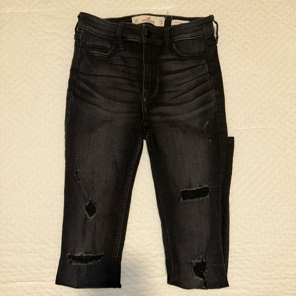 Hollister Black Distressed Skinny Jeans
